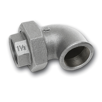 1 1/4Inch Galvanised FxF 90° Union Elbow Tube/Pipe Fitting EN10242 (fig.96)