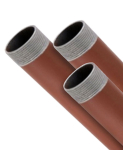 1/2" (15mm) 6.4m EN10255 Red Oxide Medium Screwed & Socketed Tube