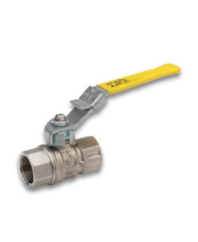 1/2Inch Ball Valve with Locking Lever - Yellow