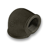 1" x 1/2" Black FxF 90° Reducing Elbow Tube/Pipe Fitting EN10242 (fig.90R)