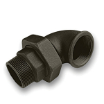 1/2" Black MxF 90° Union Elbow Tube/Pipe Fitting EN10242 (fig.98)