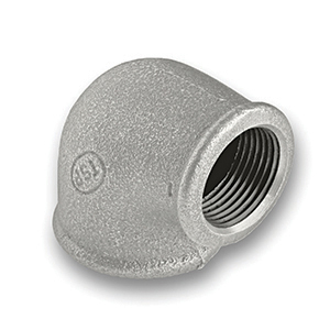 2Inch x 1 1/2Inch Galvanised FxF 90° Reducing Elbow Tube/Pipe Fitting EN10242 (fig.90R)