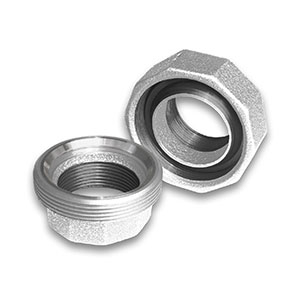 1Inch Galvanised Spherical/Taper Seat Iron/Iron Union Tube/Pipe Fitting EN10242 (fig.343)