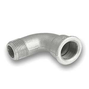 90° Galvanised MxF Short Bend Malleable Pipe Fitting