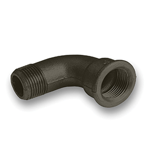 Black 90° MxF Short Bend Malleable Pipe Fitting