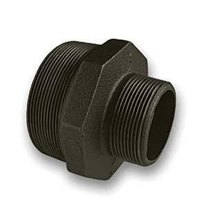 Black Reducing Hexagon Nipple Malleable Pipe Fitting