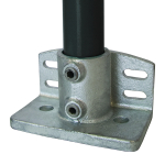 1 1/2" (G40) C18 Base Flange with Toeboard Tube/Pipe Clamp
