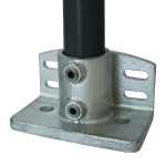 1 1/2" (G40) C18 Base Flange with Toeboard Tube/Pipe Clamp