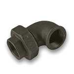 1" Black 90° Union Elbow