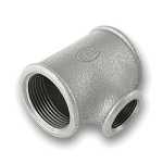1 1/4" x 1" x 1" Galvanised Reducing Tee Tube/Pipe Fitting EN10242 (fig.130R)