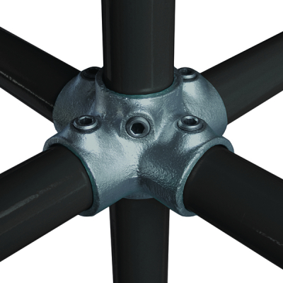 1 1/4Inch (G32) C24 4 Way Cross with Central Tube Tube/Pipe Clamp