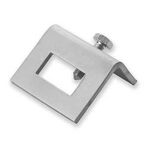 Window bracket with cone pointed setscrew for half channel