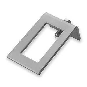 Window bracket with cone pointed setscrew for double channel