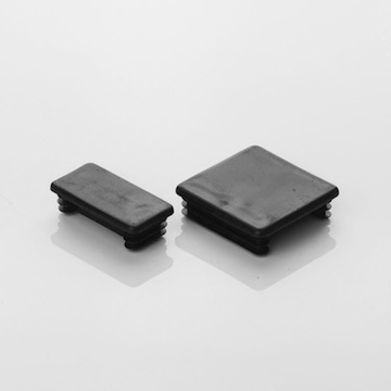 41 x 41mm Black PVC end caps (Full Channel)