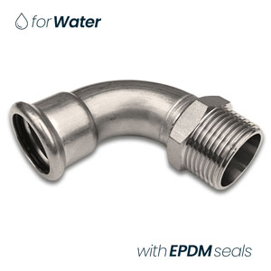 15mm x 1/2Inch 90&deg; Elbow Adapter with BSPT Male Thread