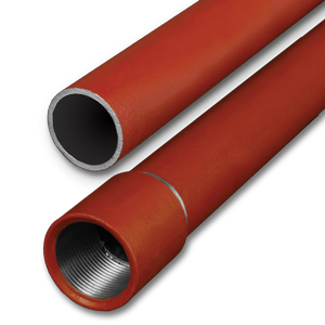 6.4m Length - Mild Steel EN10255 Medium Red Oxide Tube
