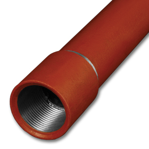 1/2Inch (15mm) 3.2m EN10255 Red Oxide Heavy Screwed & Socketed Tube