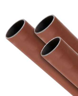 Mild Steel Heavy Plain End Red Oxide Tube - 6.4 metre