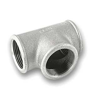Galvanised Equal Tee Malleable Pipe Fitting