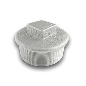 Galvanised Square Head Beaded Plug Malleable Pipe Fitting