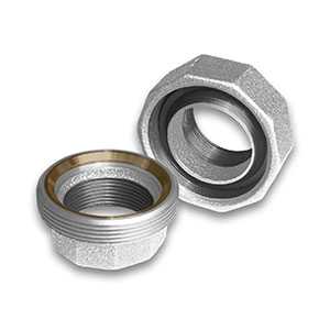 Galvanised Spherical/Taper Seat Bronze/Iron Union Malleable Pipe Fitting