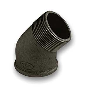 Black 45° MxF Elbow Malleable Pipe Fitting