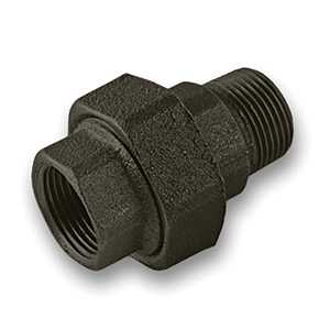 Black MxF Union Malleable Pipe Fitting