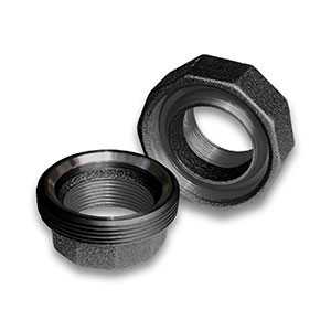 Black Spherical/Taper Seat Iron/Iron Union Malleable Pipe Fitting