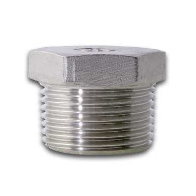 BSPT Hexagon Head Plug 150lb 316 Stainless Steel
