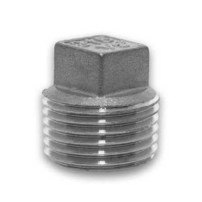 BSPT Square Head Plug 150lb 316 Stainless Steel