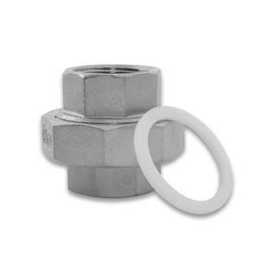 BSPP Flat Seat Female Union 150lb 316 Stainless Steel