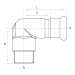 316L Stainless Steel 90° Elbow Adapter with BSPT Male Thread