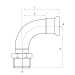 316L Stainless Steel 90° Elbow Adapter with BSPT Female Thread