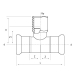 Press-Fit 316L Stainless Steel Tee with BSPP Female Thread